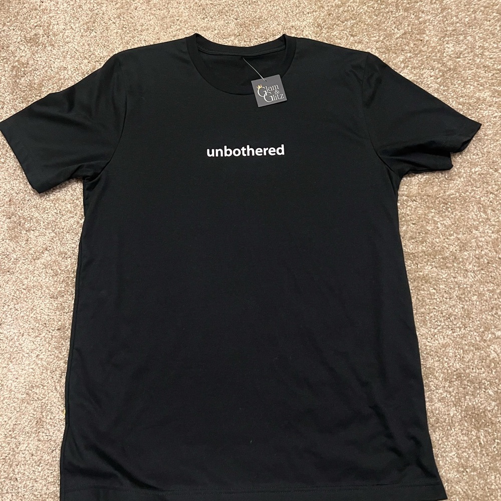 Unbothered black‎ men’s tee large NWT - Picture 5 of 5